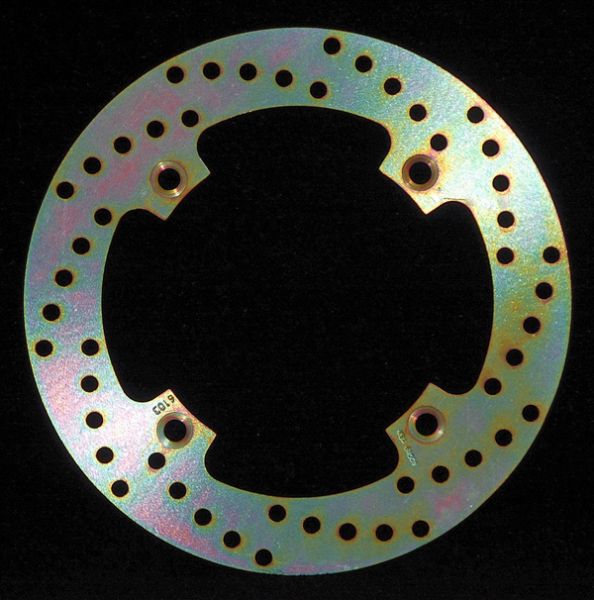 Round D-series Fixed Offroad Brake Rotor Silver, Stainless Steel, Zinc, 1, nordicamoto.ro