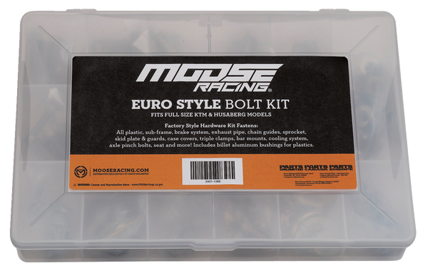 MOOSE RACING M1 Euro Bolt Kit Gray -0