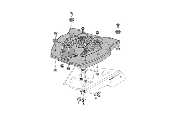 Luggage Alu-rack Adapter Black 