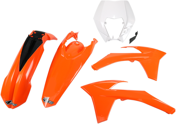 Full Body Replacement Plastic Kit White, Orange, Black -0