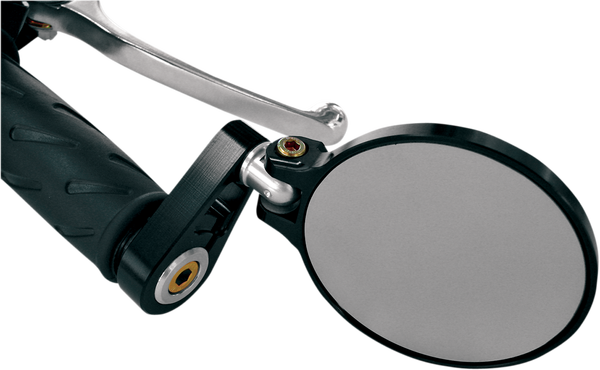 Folding Bar End Mirror Anodized Black, 2, nordicamoto.ro