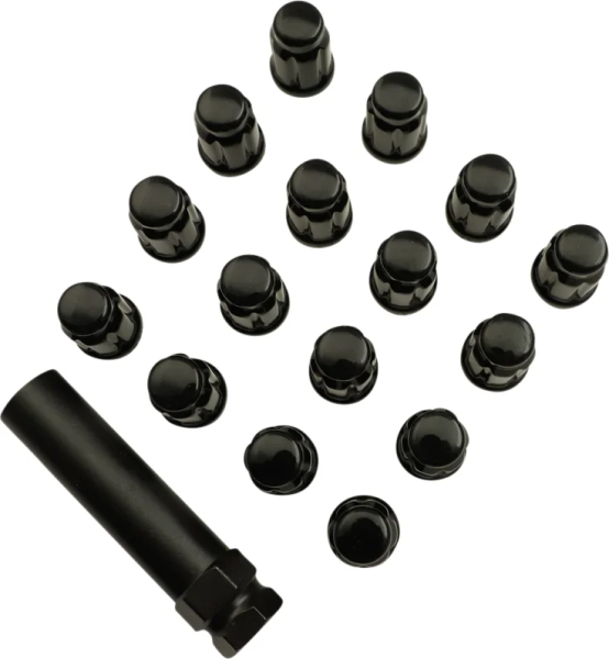 Splined Lug Nut Black, 1, nordicamoto.ro