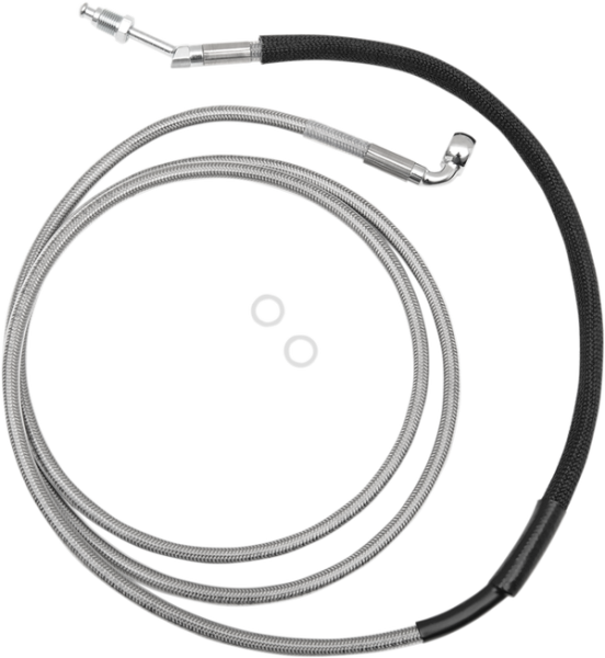 Stainless Steel Hydraulic Clutch Line Black +152 mm (6''), 1, nordicamoto.ro