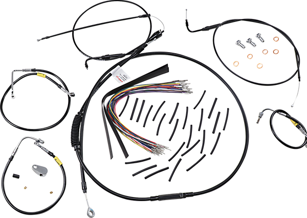 Control Kit For Early Touring Bikes With Bagger Bar Handlebars Black, 1, nordicamoto.ro