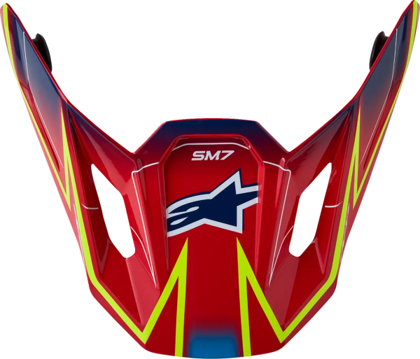 Cozoroc Casca Alpinestars SM7 Cast Rosu/Galben/Albastru, 1, nordicamoto.ro
