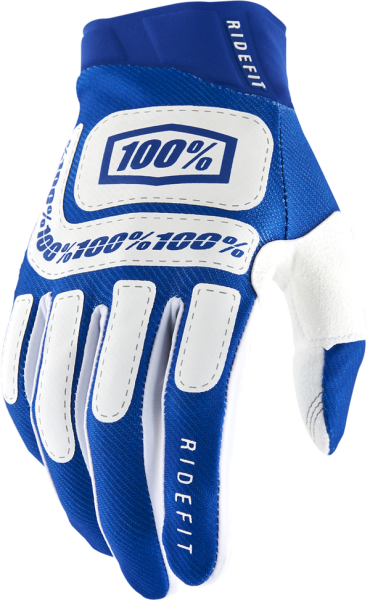 Ridefit Glove White, Blue -1