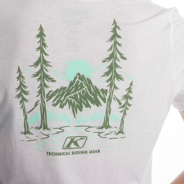 Tricou Dama Klim Canyon Tri-blend Dusty White - Hedge Green-6