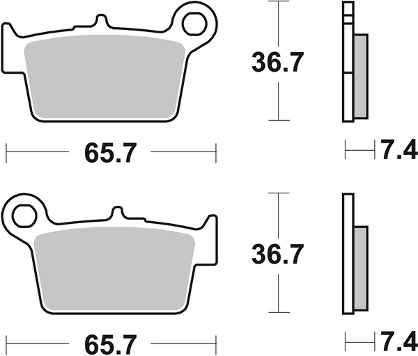 Hf Street Ceramic Organic Brake Pads, 1, nordicamoto.ro