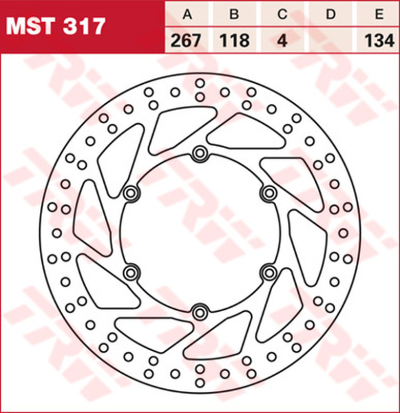 Disc de frână fix, rotund, 250–299 mm, 1, nordicamoto.ro