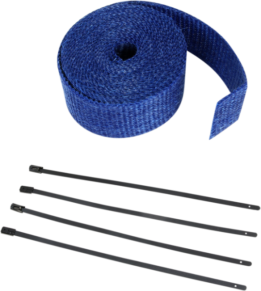 Fiberglass Exhaust Wrap Kit Black, Blue, 1, nordicamoto.ro