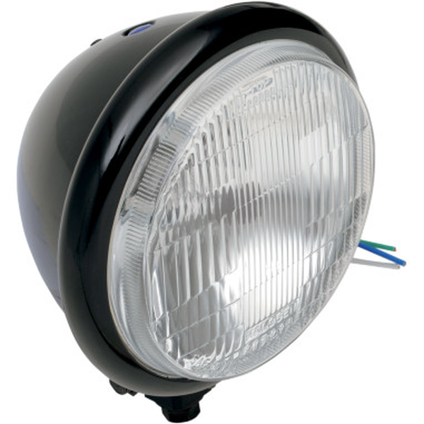 14,5 Cm (5-3/4(r)) Headlight Assembly Gloss Black, 1, nordicamoto.ro