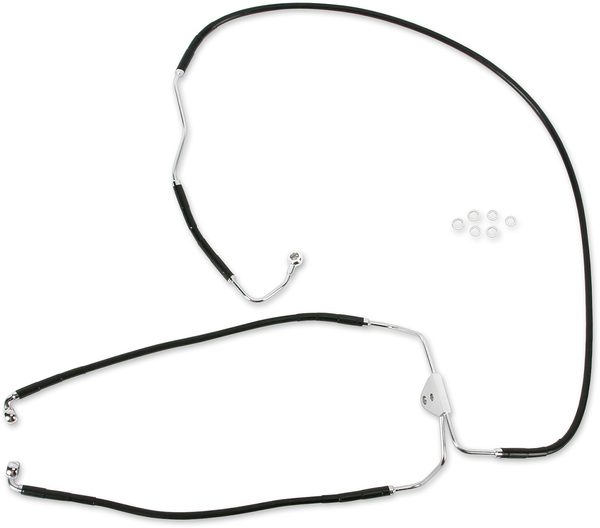 Stainless Steel Brake Line Kit Black, 2, nordicamoto.ro
