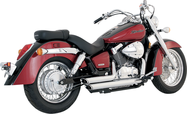 Shortshots Staggered Exhaust System Chrome, 1, nordicamoto.ro