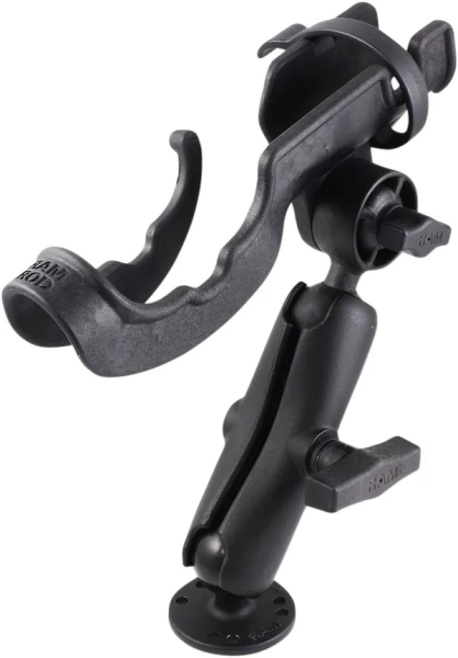 Ram Rod Fishing Rod Double Ball Mount Black -0