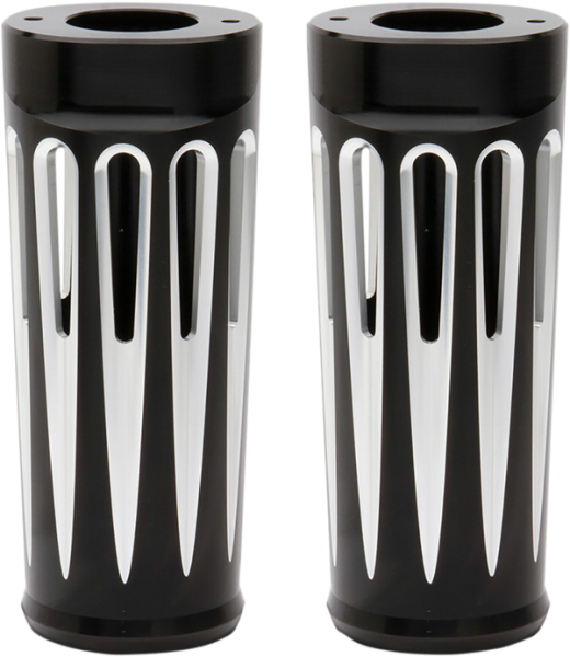 Aluminum Fork Boot Covers Black, Silver, Anodized, 1, nordicamoto.ro