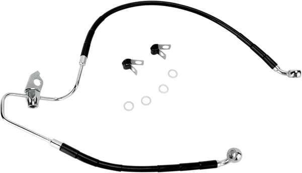 Stainless Steel Brake Line Kit Black, 1, nordicamoto.ro