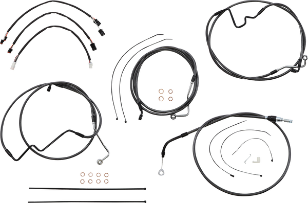 Black Pearl Designer Handlebar Installation Kit Black, 4, nordicamoto.ro