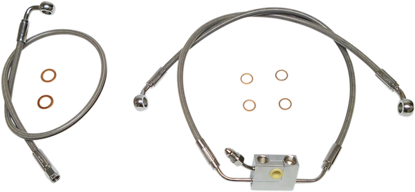 Xr Dual Disc Abs Brake Line Kit Chrome Oversize [+254 mm (10'')], 1, nordicamoto.ro