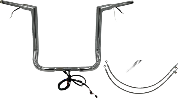 Plug & Play Ez Install 1-1/2(r) Flat Top Handlebar Kit Silver, 1, nordicamoto.ro