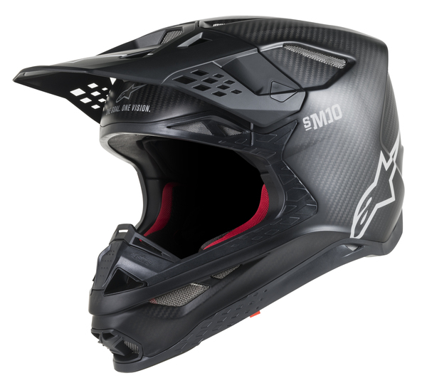 Helmet Sm10 Solid CarbBlack, Matte, White  M, 2, nordicamoto.ro