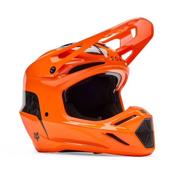 Casca Motocross Fox V3 RS Fracture Portocaliu Fluo XS, 1, nordicamoto.ro