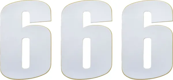 MOOSE RACING Vinyl Race Numbers White 