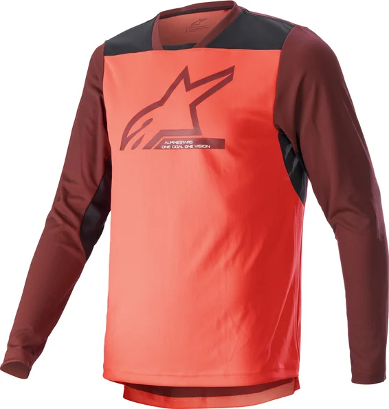 Tricou MTB Alpinestars Drop 6 Fluo Coral/Black 2XL, 1, nordicamoto.ro