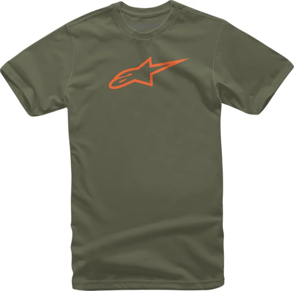 Tricou Alpinestars Ageless Military Green/Orange, 1, nordicamoto.ro