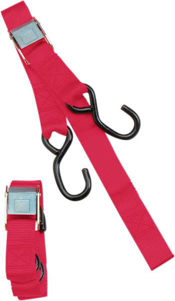 1(r) Heavy-duty Cam Buckle Tie-downs With Built-in Assist Red, 1, nordicamoto.ro