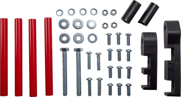 Radiator Braces Aluminum, Red, Silver, 8, nordicamoto.ro