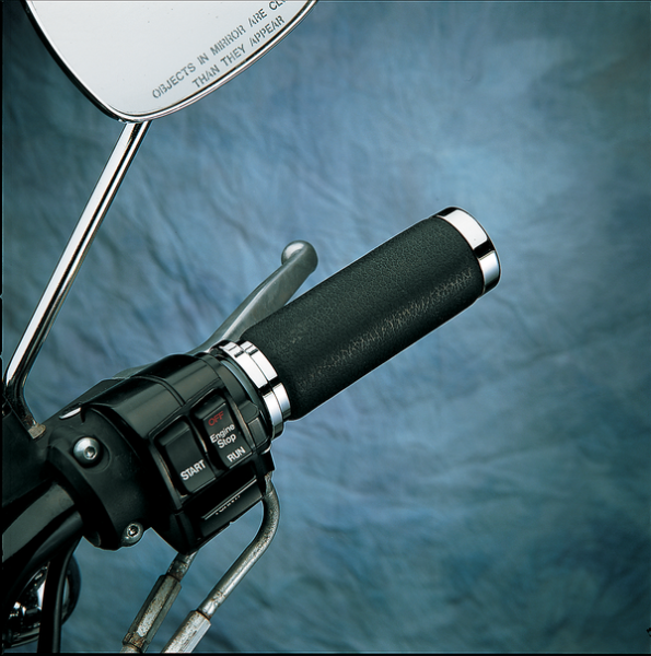 Textured Black Rubber Grips Black, 2, nordicamoto.ro