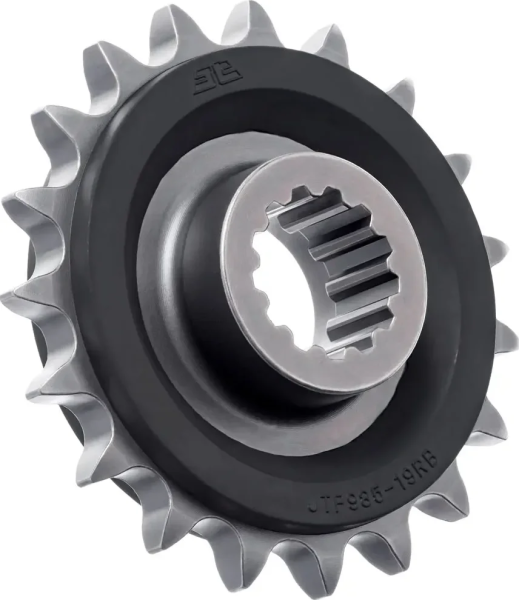 Pinion față cu amortizare din cauciuc, negru, natural, 1, nordicamoto.ro