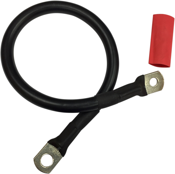 Battery Cable With Optional Shrink Tube Black, 1, nordicamoto.ro