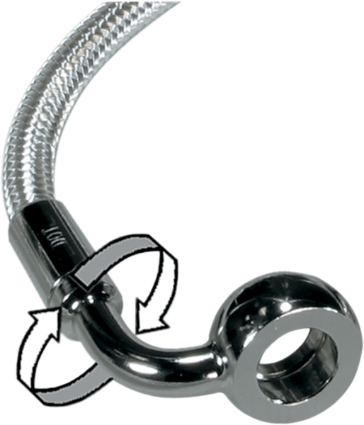 E-z Align Dot Braided Single Disc Front Brake Line Chrome, Sterling Chromite® Ii, 3, nordicamoto.ro