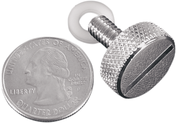 Quarter Turn Seat Thumb Screw Kit Chrome, 1, nordicamoto.ro