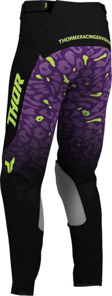 Pantaloni Launchmode pentru femei, cu model în pete, negru-violet, 12, nordicamoto.ro