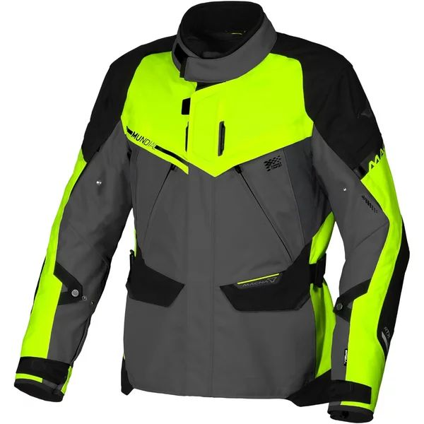 Geaca textil impermeabila touring/adventure MACNA MUNDIAL S Gri/Negru/Rosu, 1, nordicamoto.ro