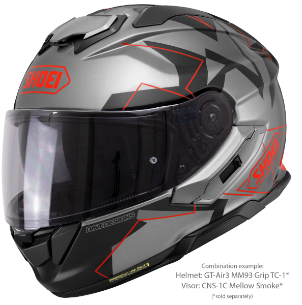Casca integrala SHOEI GT-AIR3 MM93 COLLECTION GRIP TC-1 Gri/Rosu XXL-1