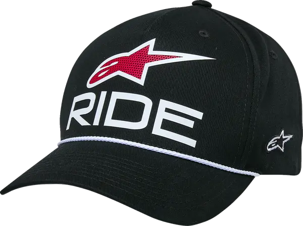 Ride Comp Curved Bill Snap Hat Black 