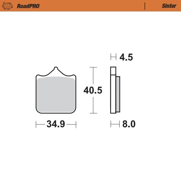 Roadpro Sinder Brake Pad Front-0