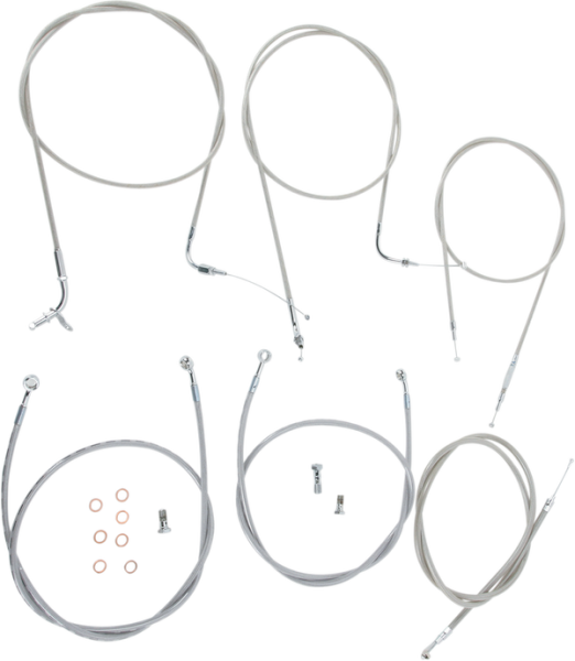 Stainless Handlebar Cable/line Kit Silver, 1, nordicamoto.ro