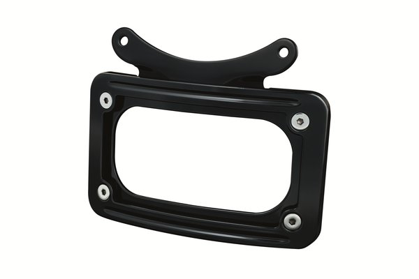 Curved License Plate Frame Gloss Black, 2, nordicamoto.ro