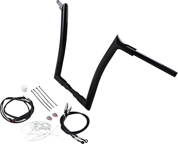1-1/2(r) Ez Install Pointed Top Handlebar Kit Black, 2, nordicamoto.ro