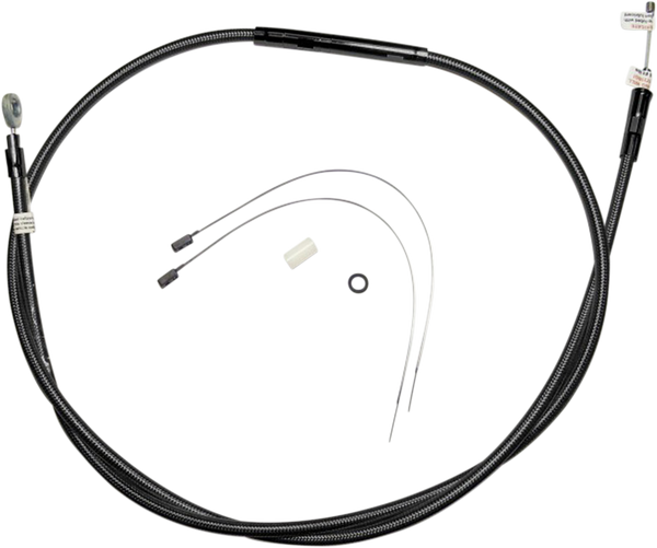 Clutch Cable Two-piece Stainless Chrome Black Black, 3, nordicamoto.ro