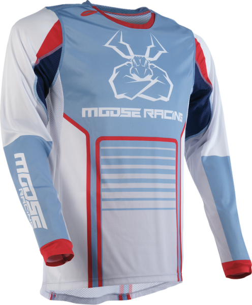Tricou Moose Racing Agroid Blue/Gray-3