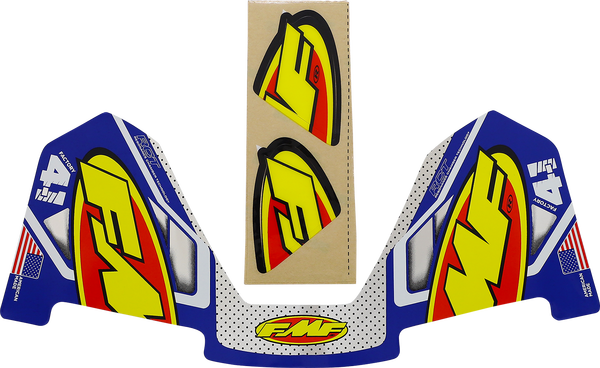 Fmf Exhaust Replacement Decal Blue, Yellow -0
