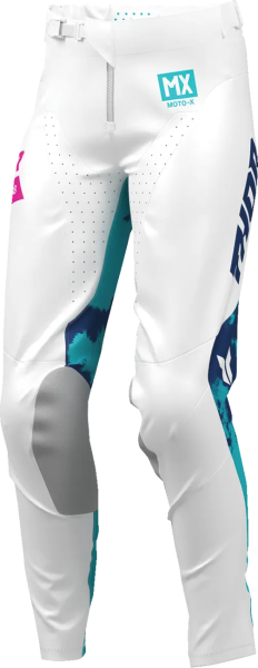 Womens Launchmode Bleach Pants White, Blue -5