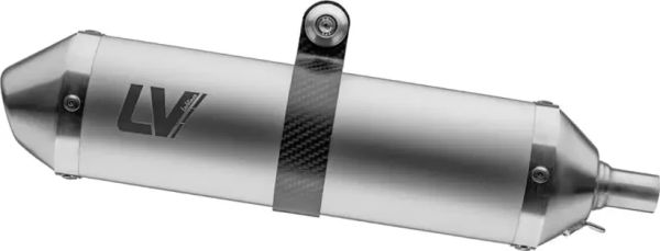Tobă tip „slip-on” din oțel inoxidabil X-Fight pentru motoare în doi timpi, cu aspect de titan, 2, nordicamoto.ro