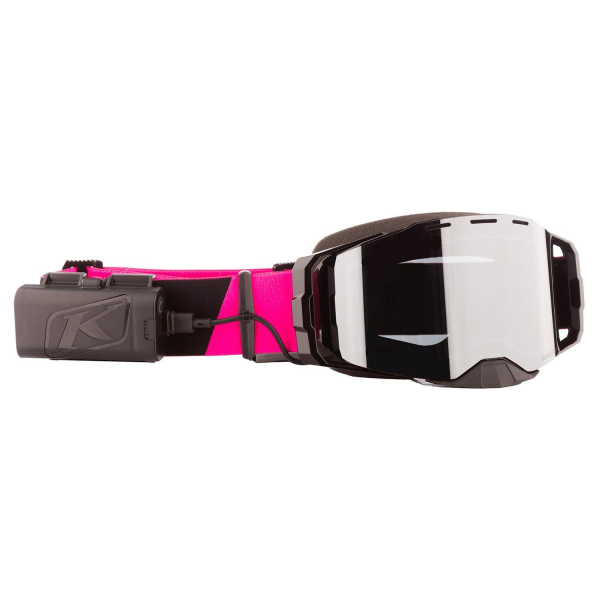 Ochelari cu lentila incalzita Snowmobil Klim Edge eFire Slope Black Light Yellow Tint-1