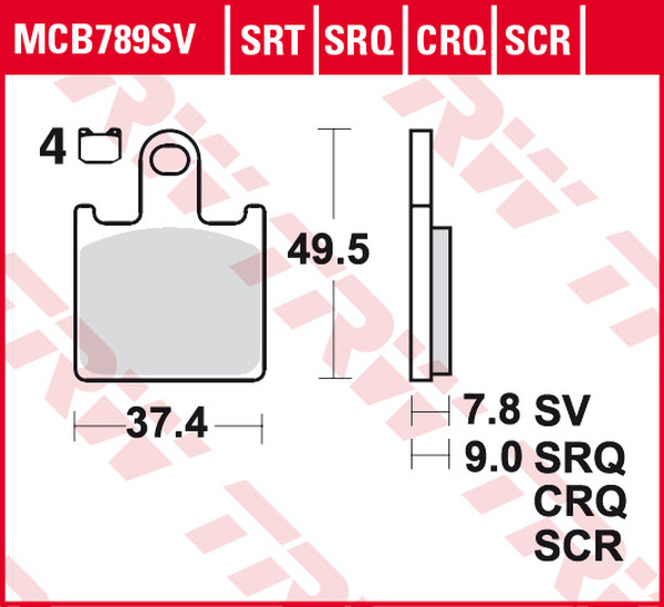 Srt Series Sindered Front Brake Pads, 1, nordicamoto.ro